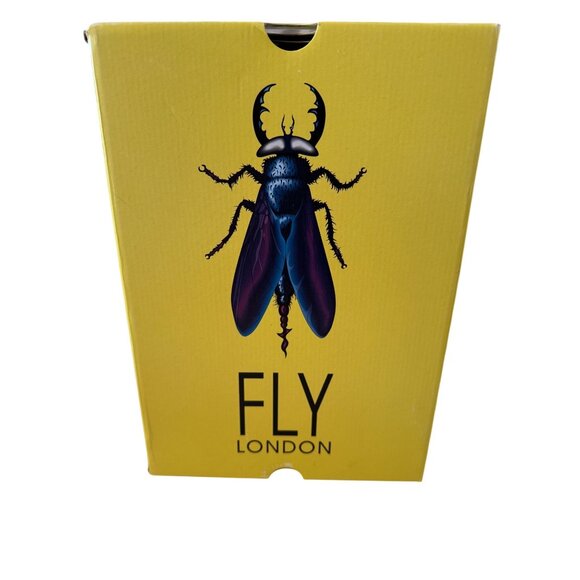 Fly London Dari Size 38 US 7.5 Anthracite Black Suede NWB Leather Ankle Bootie - Picture 3 of 14